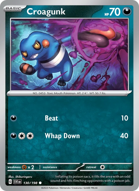 Croagunk #130/198 (Scarlet & Violet)