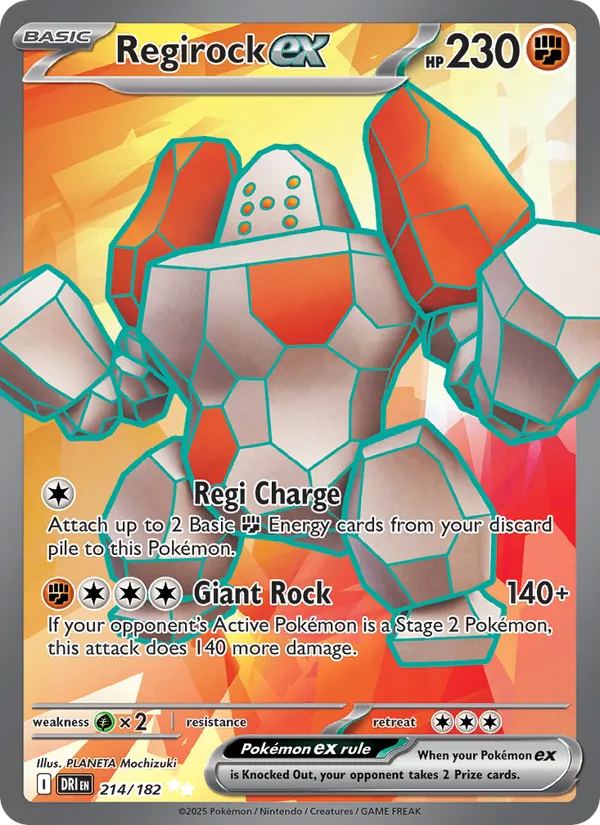 Regirock ex #214/182 (Destined Rivals DRI) (EN)