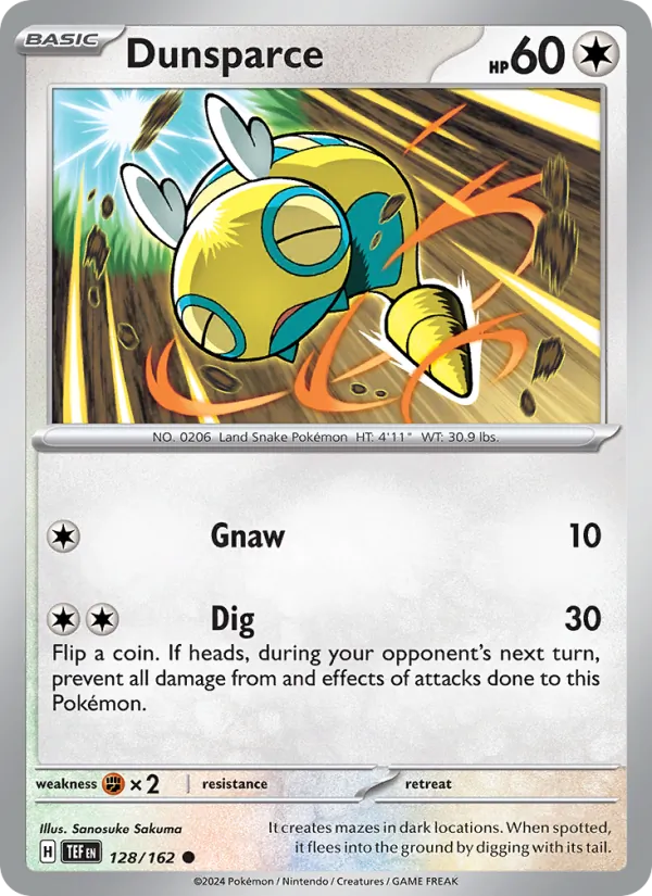 Dunsparce #128/162 (Temporal Forces) (EN)
