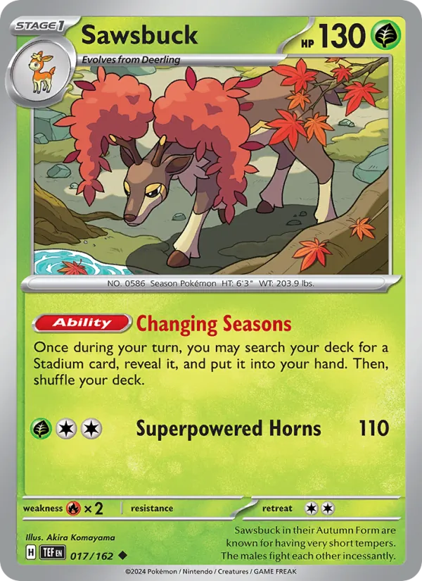 Sawsbuck #017/162 (Temporal Forces) (EN)