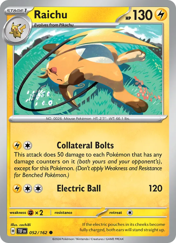 Raichu #052/162 (Temporal Forces) (EN)