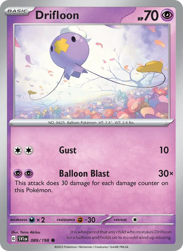 Drifloon #089/198 (Scarlet & Violet) (EN) — official scan
