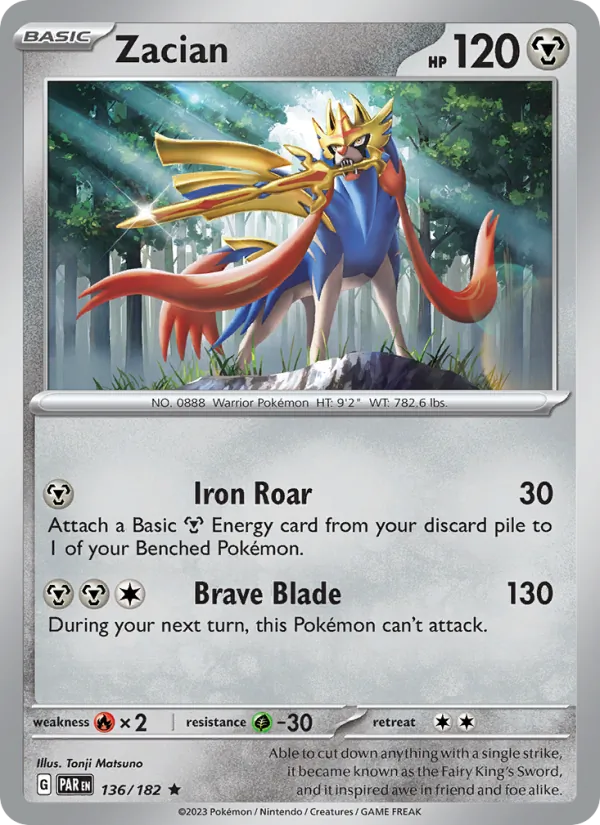 Zacian #136/182 (Paradox Rift)